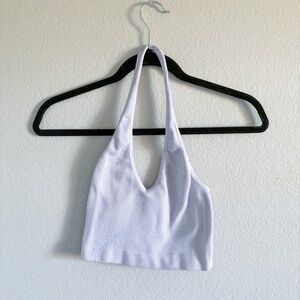 White Halter Top Tank Top